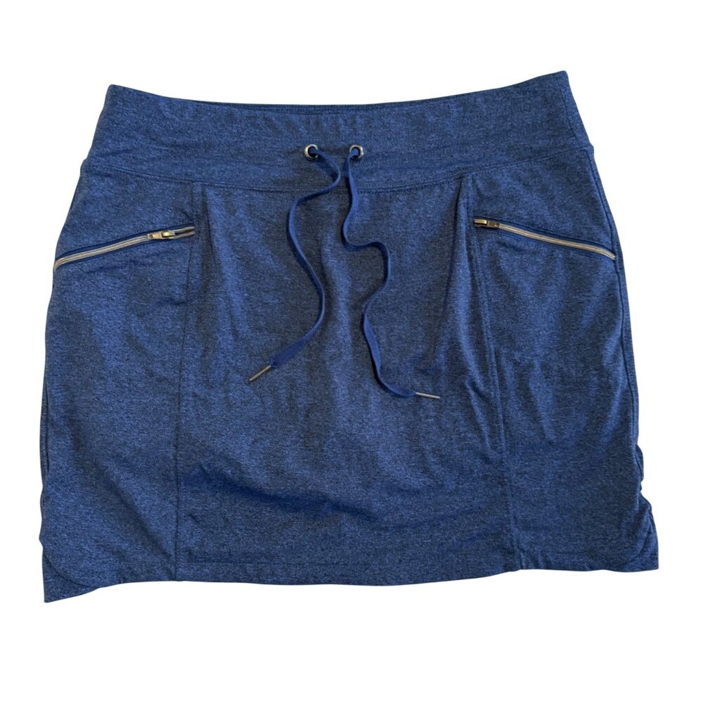SMALL Tangerine Active Zip Pocket Athletic Skirt Tennis Blue Shorts Skort